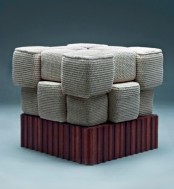 a gorgeous oversized crochet cube seat or sofa like this one will be a cozy piece and a serious conversation starter at the same time
