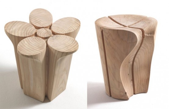 Solid Cedar Stools By Karim Rashid