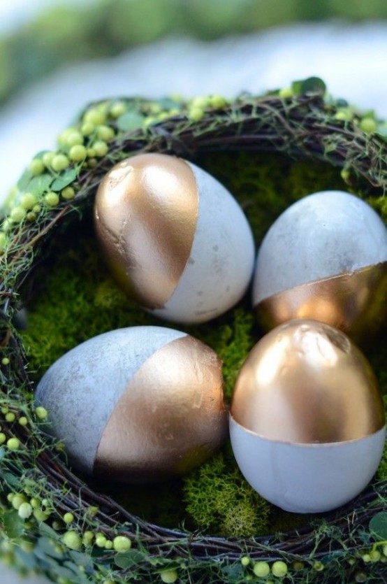 27 Sparkling Gold And Copper Easter Décor Ideas DigsDigs
