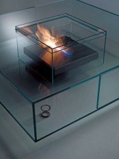 Spectacular All Glass Seasons Coffee Table