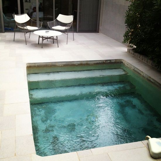 square plunge backyard pool