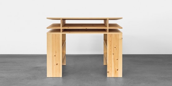 Standing Writing Desk With Lots Of Storage Space