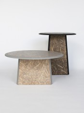 Straw Side Tables Of Biodegradable Material