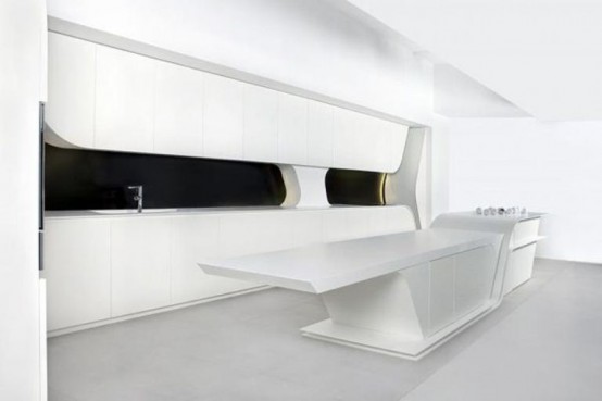 Striking Futuristi Ckitchen By A Cero