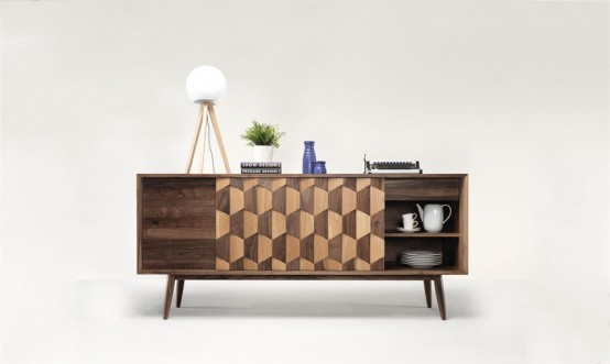 Striking Two Toned Wooden Furniture Pieces