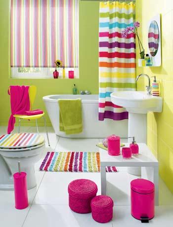 Stripped Colorful Bathroom Stripped Colorful Bathroom