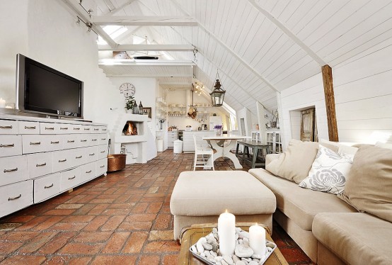 Stunning Attic Apartment In Modern And Shabby Chic Styles