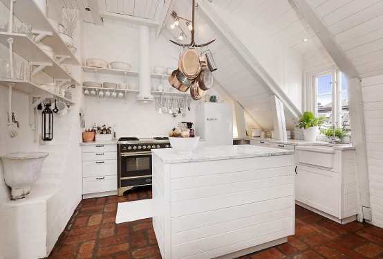 Stunning Attic Apartment In Modern And Shabby Chic Styles