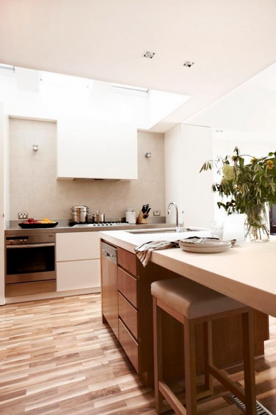 Stunning Modern Kitchen With No Windows But Full Of Light