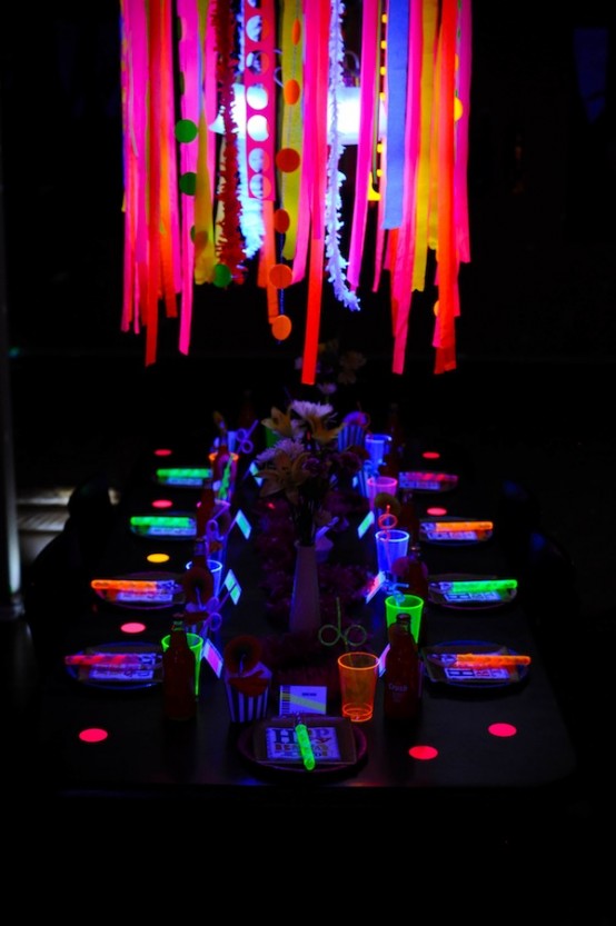 Neon / Glow in the Dark Halloween Party Ideas, Photo 1 of 19