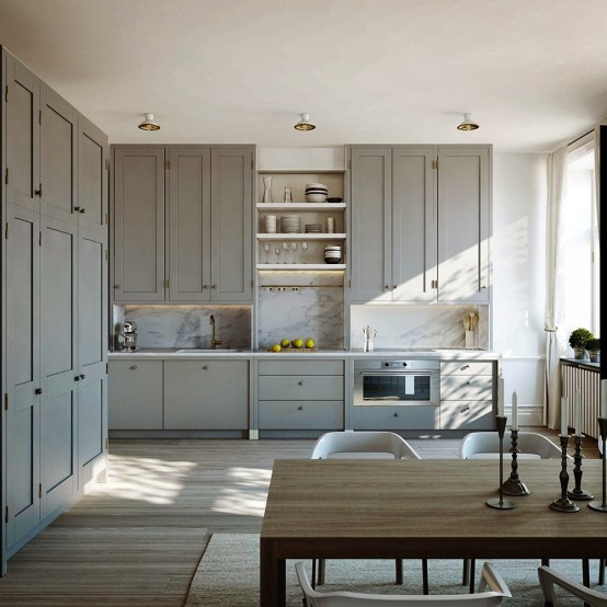 Stunning Swedish Apartment In Natural Materials And Shades