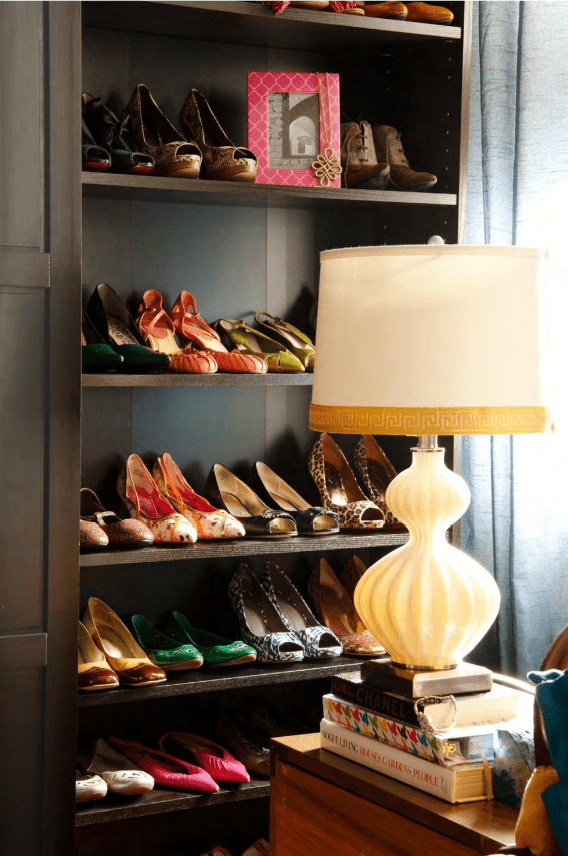 Stylish And Colorful Walk In Closet