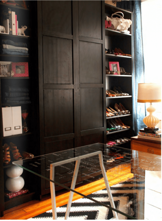 Stylish And Colorful Walk In Closet