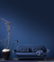 a gorgeous navy sofa design