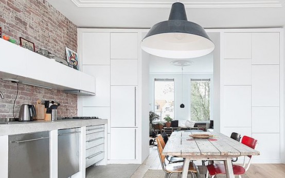 Stylish And Modern Apartment With Industrial Elements