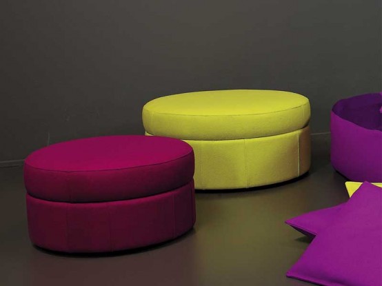 Cool and Multifunctional Coffee Tables and Poufs – Rondo by Valdichienti