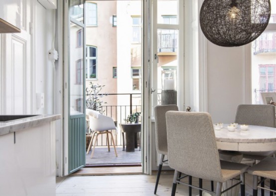 Stylish And Peaceful Small Scandinavian Apartment