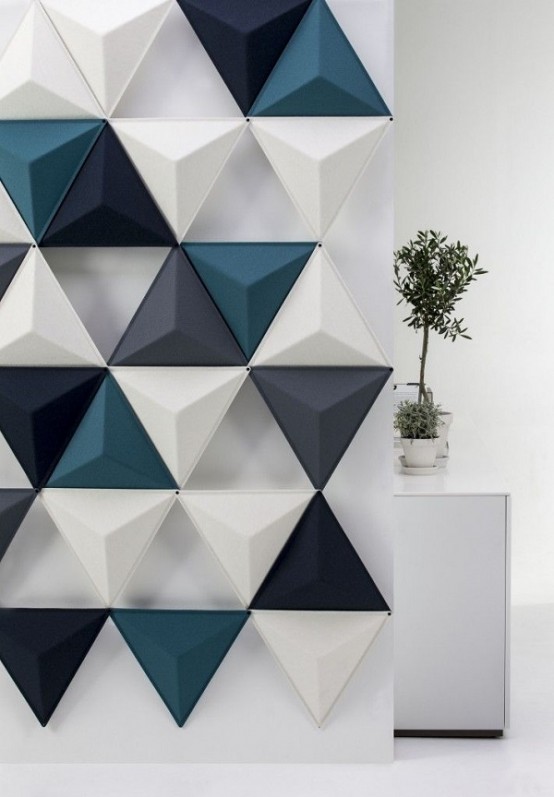 bold contemporary aircone acoustic panels will help you create a real art piece on the wall