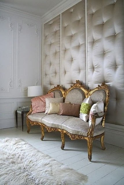 silk upholstered and tufted walls are a very interesting decor idea that features sound proofing at the same time