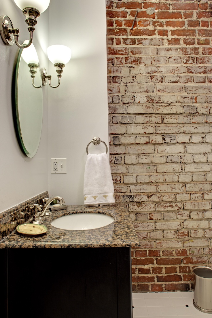 48 Stylish Bathrooms With Brick Walls And Ceilings DigsDigs