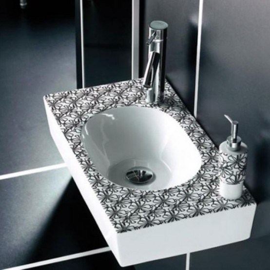 Stylish Black And White Washbasins Collection