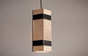 Stylish Black Penta Lamp With Perforated Sides