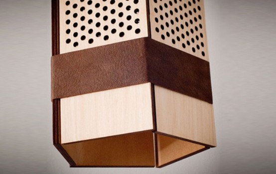 Stylish Black Penta Lamp With Perforated Sides