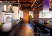 Stylish Dark Kitchen Design With Industrial Touches