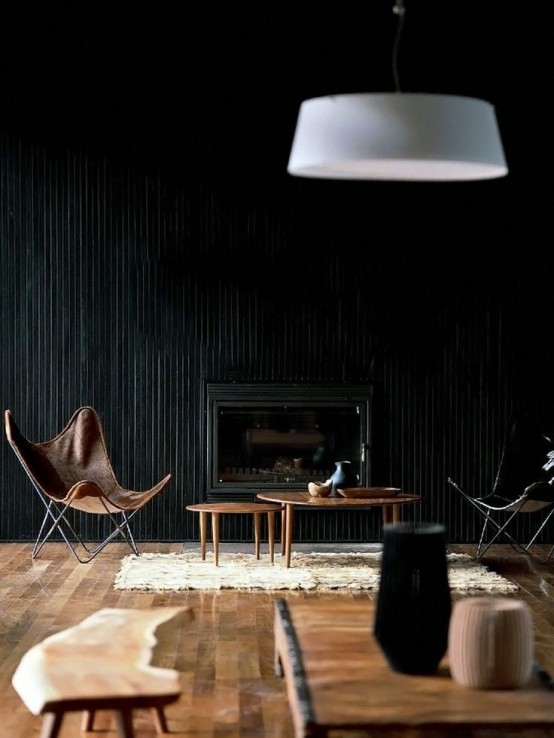 Stylish Dark Living Room Designs