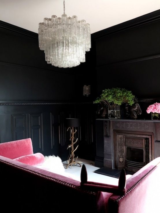 Stylish Dark Living Room Designs