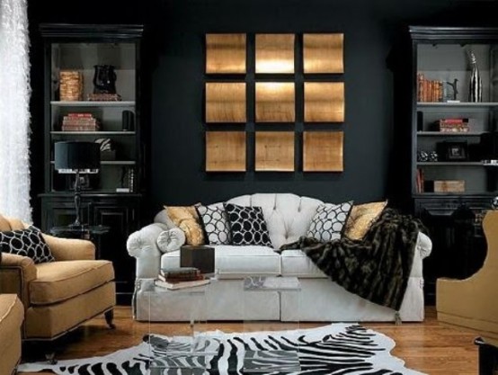 Stylish Dark Living Room Designs