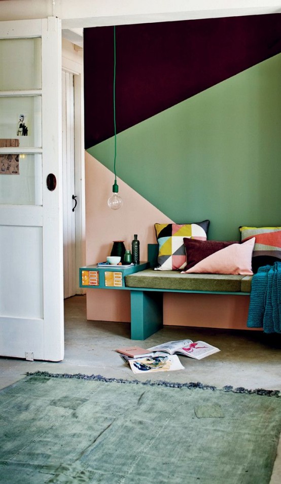 32 Stylish Geometric Décor Ideas For Your Living Room - DigsDigs