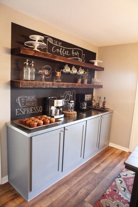 23+ Kitchen Coffee Bar Ideas ( STYLISH ) - Coffee Stations