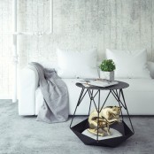 Stylish Krater Side Table With A Space For Cats