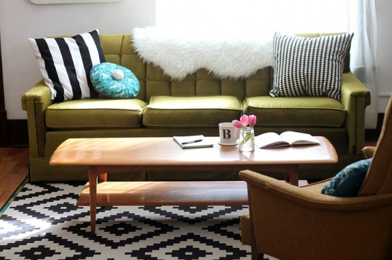 a small light-stained coffee table with two tabletops is a very elegant and stylish solution to rock in your space