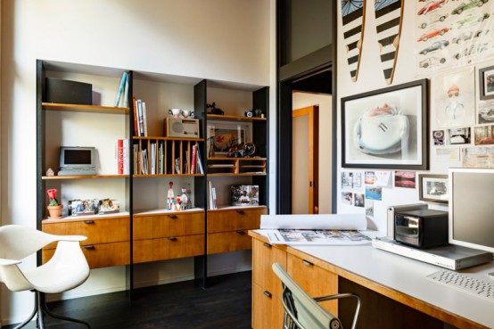 Stylish Mid Century Modern House With Warm Colored Wood Decor
