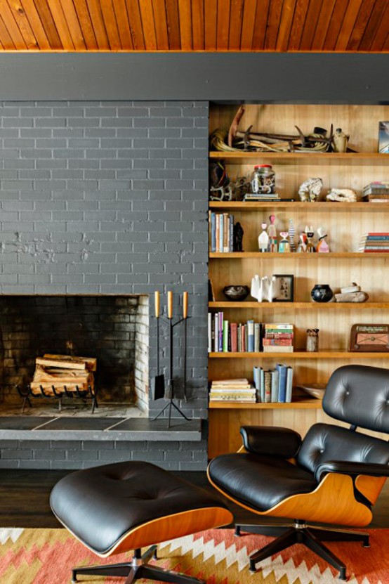 Stylish Mid Century Modern House With Warm Colored Wood Decor