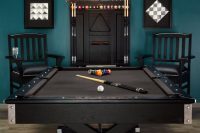 stylish pool basement game room