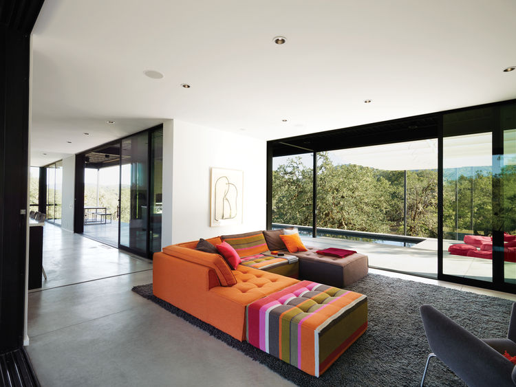 Picture Of stylish prefab with colorful modern decor  4