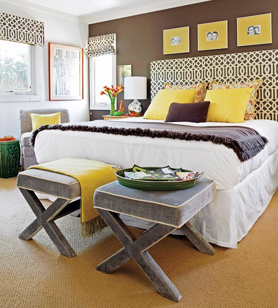 Sunny Yellow Accents In Bedrooms