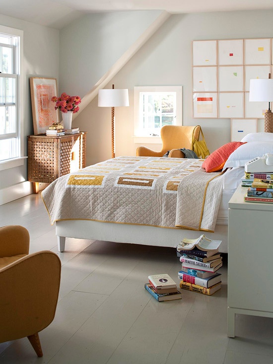 Sunny Yellow Accents In Bedrooms