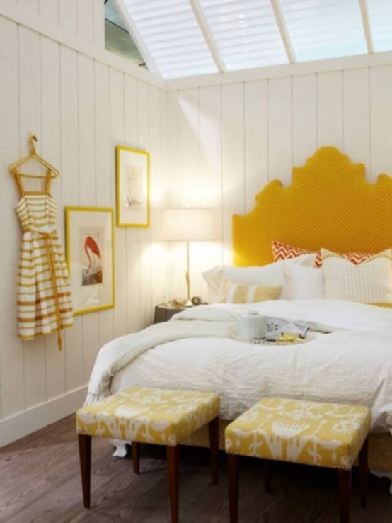 Sunny Yellow Accents In Bedrooms