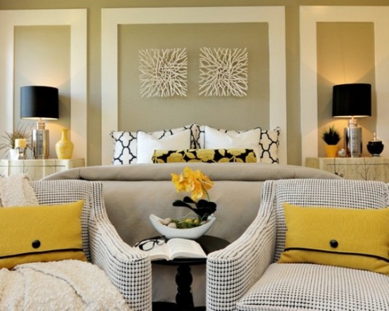 Sunny Yellow Accents In Bedrooms