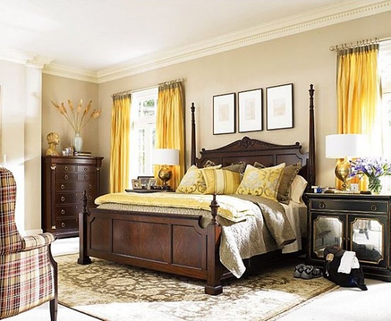 Sunny Yellow Accents In Bedrooms