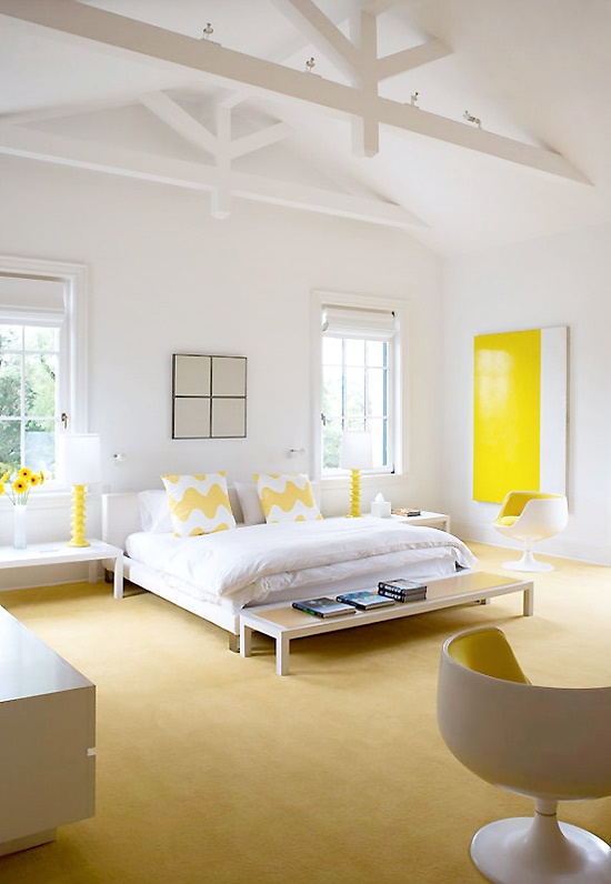 Sunny Yellow Accents In Bedrooms