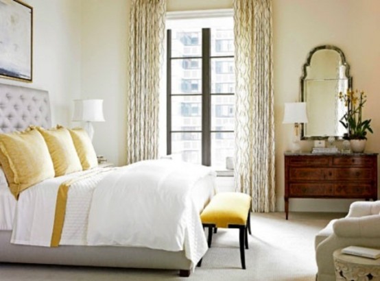 Sunny Yellow Accents In Bedrooms