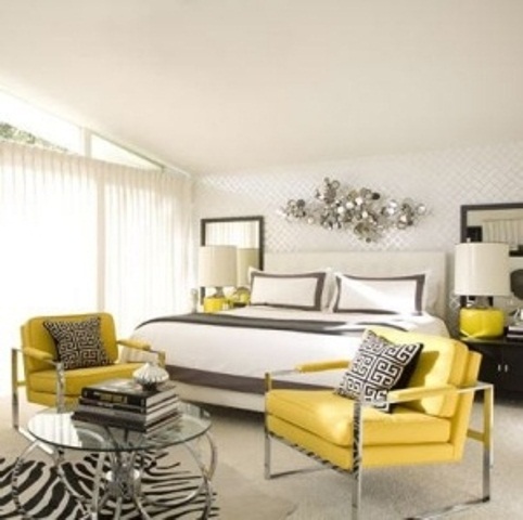 Sunny Yellow Accents In Bedrooms