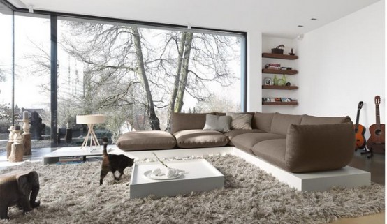 Super Modern Living Room With A Thrilling View