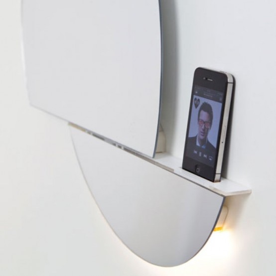 Supermodern Mirror With Iphone Ipod Docking Station