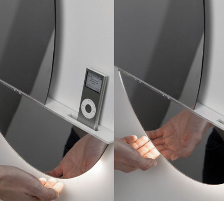Supermodern Mirror With Iphone Ipod Docking Station